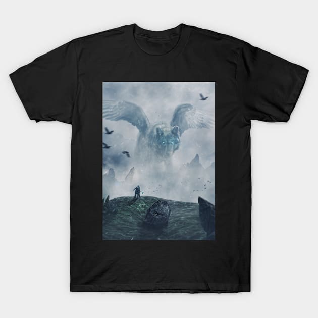 Fantasy Wolf T-Shirt by Aniket Patel